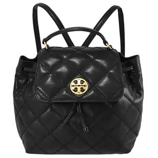 TORY BURCH 137410 經典LOGO束口手提後背包.黑