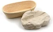 [Brunswick Bakers] Oval Banneton with Lining, 25 cm Yellow