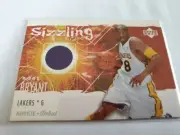 2005-06 UD Sizzling Swatches Kobe Bryant Rookie Debut Jersey Card L.A. Lakers