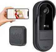 Doorbell Camera, 2.4G Video Doorbell Camera with Night Vision, 2 Way Talk, USB C Rechargeable Smart Doorbell Chime for Apartment Home