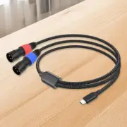 USB Type C Male To 2 XLR Male Stereo Audio Cable DAC 24BIT 192KHZ
