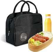 EKIND Insulated Lunch Bag for Men & Women, Reusable Leakproof Cooler Lunch Tote, Small Portable Insulation Bag, Thermal Lunch Box for Work, Travel, Picnic (Black)