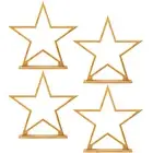 4x 52cm Large Bamboo Star LED Table Lamp Light Modern Bedside - Natural