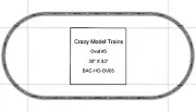 Bachmann E-Z Track HO Scale Oval #05 Basic Train Track Set - 38" X 83"
