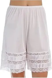 [Wemyc] Pettipants Nylon Culotte Slip Bloomers Split Skirt