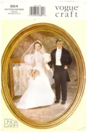 Vogue Craft 664 -Linda Carr- Historical Bridal Pattern for 11.5" Dolls, UNCUT