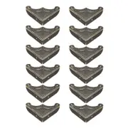 Metal Desk Corner Protectors Table Edge Cover Guard 39x39x9mm Bronze Tone 12pcs