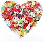 DDSHUN Buttons for Craft 1000pcs Mixed Assorted Colorful Buttons Resin Round Crafting Buttons for Kids Crafts DIY Knitting Sewing Painting Handmade Ornament Doll Decoration