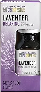 Aura Cacia 100% Pure Lavender Essential Oil | GC/MS Tested for Purity | 15 ml (0.5 fl. oz.) in Box | Lavandula angustifolia
