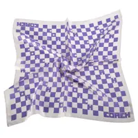 在飛比找蝦皮商城優惠-COACH棋盤格印花真絲方巾58cm(紫色)190992