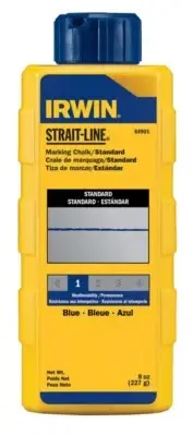 IRWIN 64901 Strait-Line Blue Standard Permanent Marking Chalk 8 oz.