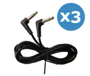 Right Angle Male Aux Cable 3.5 mm Auxiliary Cords for Any iPhone or Android (x3)