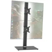 Dual Monitor Stand - Vertical Stack Screen Free-Standing Desk Mount Arm Riser