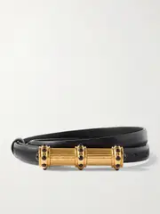 [TOM FORD] TOM FORD - Embellished Leather Belt - Black - 75 75 Black
