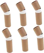 Healeved 6pcs Kraft Paperboard Tubes: Empty Cardboard Box Container With Lid For Essential Oil Bottle Packaging Paper Tube For Jewelry Pencils Tea Coffee Crafts Project 50ml