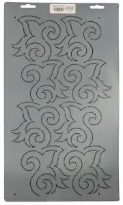 Quilting Stencils Leaf Swirl Quilt Pattern Wavy Leaves Background Stencil Design