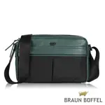 【BRAUN BUFFEL 德國小金牛】台灣總代理 雷諾瓦 大斜背包-黑色/BF395-TW60-BK