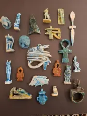 Lot Of 300 Exquisite Egyptian Hand Carved Replica Artifacts Different Sizes