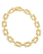 Capucine De Wulf Pathway Link Collar Necklace in 18K Gold Plated, 17