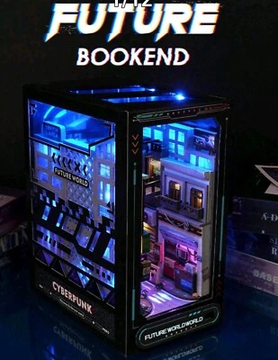 Cyber Punk model kit 3D Bookend DIY Model, Cyberpunk Assembly Required Room Box