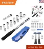 High Precision 3/8'' Torque Wrench Set 16PCS - Versatile Tool for All Projects