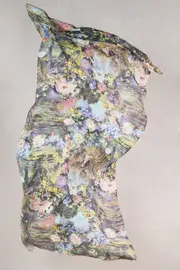 Monet's Garden Wool Scarf - Multicolour