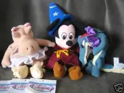 Disney 8" Plush FANTASIA Aligator Hippo Sorcerer