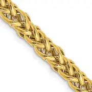 22 Inch 14K 20 4.65mm Semi-Solid 3-Wire Wheat With Lobster Clasp Chain