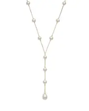 Bloomingdale's Fine Collection Cultured Freshwater Pearl Lariat Necklace in 14K Yellow Gold, 18