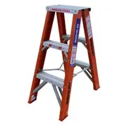 INDALEX 150kg Trade 0.9m Fibreglass Double Sided Step Ladder TRDSF3D