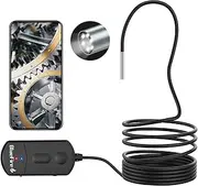 Industrial Endoscope, 3.9mm Super Slim Industrial Borescope for Automotive Inspection, 1080P HD Snake Camera with 6 LED Lights, Waterproof Inspection Camera for Smartphone/Tablet(1.5M)