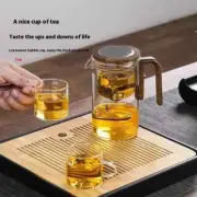 One Click Magnetic Teapot Separation Filtration Glass Tea Pot w/2 Cups