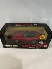 1/18 ERTL American Muscle Dodge Viper SRT-10 Convertible Diecast Red w/Box 33084