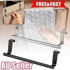 Over Door Tea Towel Holder Rack Bathroom Rail Cupboard Hanger Kitchen Bar HoZQ