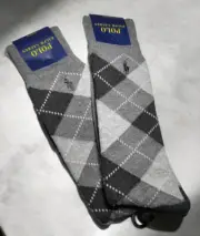 Set of 2 - NWT POLO Ralph Lauren Argyle Trouser Dress Socks Men's Size 10-13