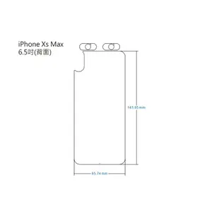 imos iPhone Xs Max (6.5吋) 背面保護貼 Touch Stream 霧面保護貼 (塑膠製品)