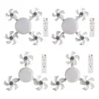 E26/E27 Socket Indoor Ceiling Fan Dimmable Drone Shape LED with Remote Control