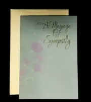 Vintage Buzza Sympathy Greeting Card By Gibson Greetings
