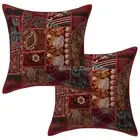 Bohemian Ethnic Floral Sofa Cushion Cover Patchwork Throw Pillowcase Cover 16"