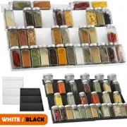 2pack Spice Rack Plastic Spice Drawer Organizer for Kitchen 4 Tier Spice Storage