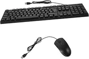 FELTECHELECTR 1Set Silent Wired Keyboard and Mouse USB English Character Keyboard Quiet Mouse for Home Office Use Durable Design with Stable Performance Replacement