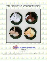 Horse Wreath Christmas Ornaments-Plastic Canvas Pattern or Kit