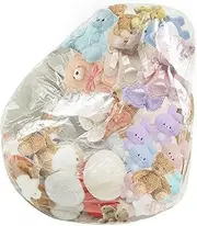 Stuffed Toy Organizer Chair Cover,Children's Plush Toy Storage,75×75×60cm Soft Child Safe Seat,Creative PVC Plush Toys Storage for Organizing Toddler & Children Rooms Soft Stuff Animal