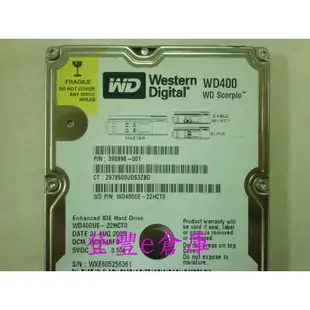 【登豐e倉庫】 YF33 WD400UE-22HCT0 40G IDE 筆電硬碟