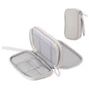Electronic Organizer Case Travel Bag Double Layer Light Gray 190x110x55mm