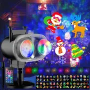 2in1 Ocean Wave Snowflake 16 Patterns Christmas Projector Light Xmas Decorations