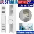 Bathroom Tallboy Furniture Toilet Storage Cabinet Laundry Cupboard Tall 118CM AU