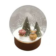 Fabelab Woodland Deer 11.5cm Christmas Snow Globe Holiday Tabletop Decoration