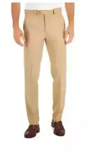 Nautica Bi-Stretch Performance Camel Solid Separate Suite Pant 36