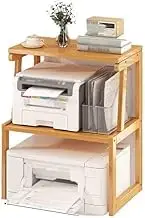 Printer Stand Office Storage Rack Multifunctional Storage Rack Copier Stand Home Multi-Layer Printer Stand for Desk(Natural)